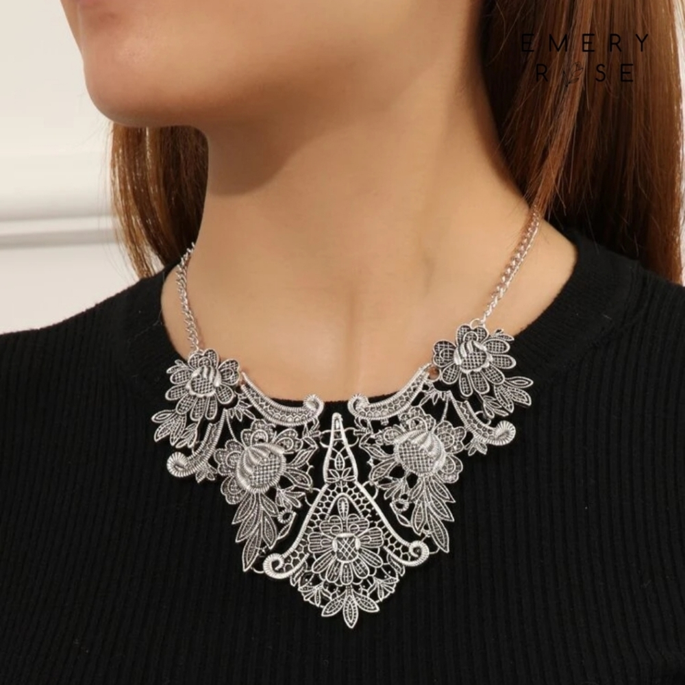 Silver toned necklace
